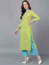 Women Cotton Blend Printed Kurta Palazzos